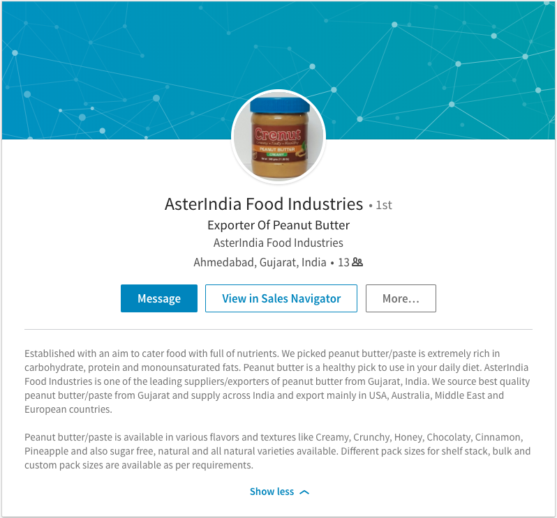 AsterIndia Food Industries LinkedIn